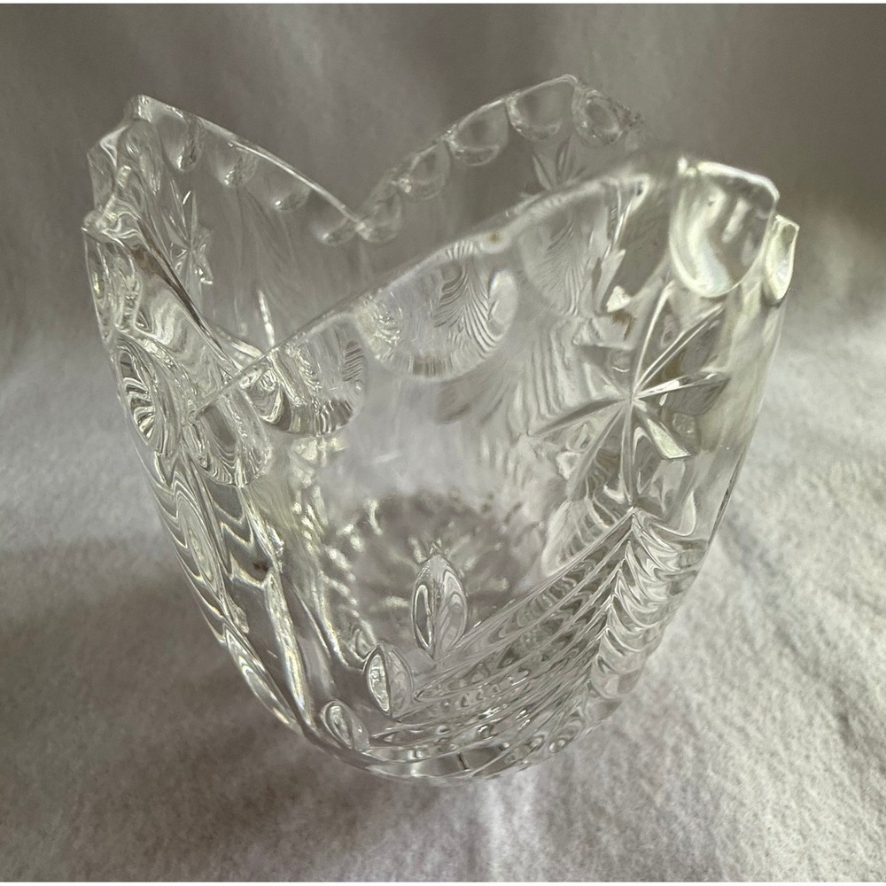 Mikasa Christmas Trees Germany‎ Crystal Glass Bowl SN106 Holiday Decor